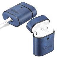 HKM-407571 Leather Earphone Cover for Apple AirPods & Huawei Freebuds - Clamshell Design, Multiple Colors