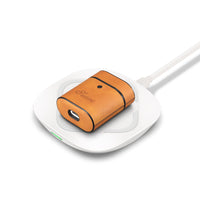HKM-407571 Leather Earphone Cover for Apple AirPods & Huawei Freebuds - Clamshell Design, Multiple Colors