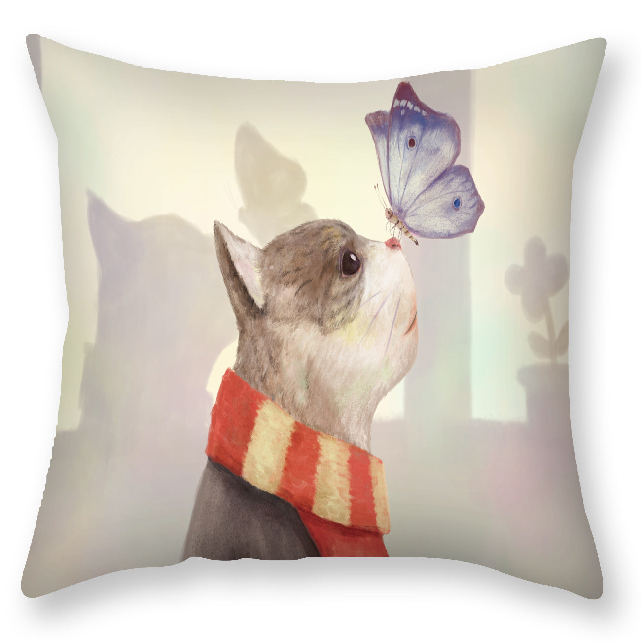 HKM-407635 Cute Penguin Modern Minimalist Cushion Cover for Living Room and Pets - 45x45cm