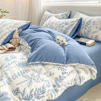 HKM-407827 Washed Cotton Quilt Cover Set - Soft and Durable Bedding in Multiple Sizes