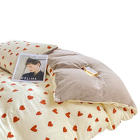 HKM-407827 Washed Cotton Quilt Cover Set - Soft and Durable Bedding in Multiple Sizes