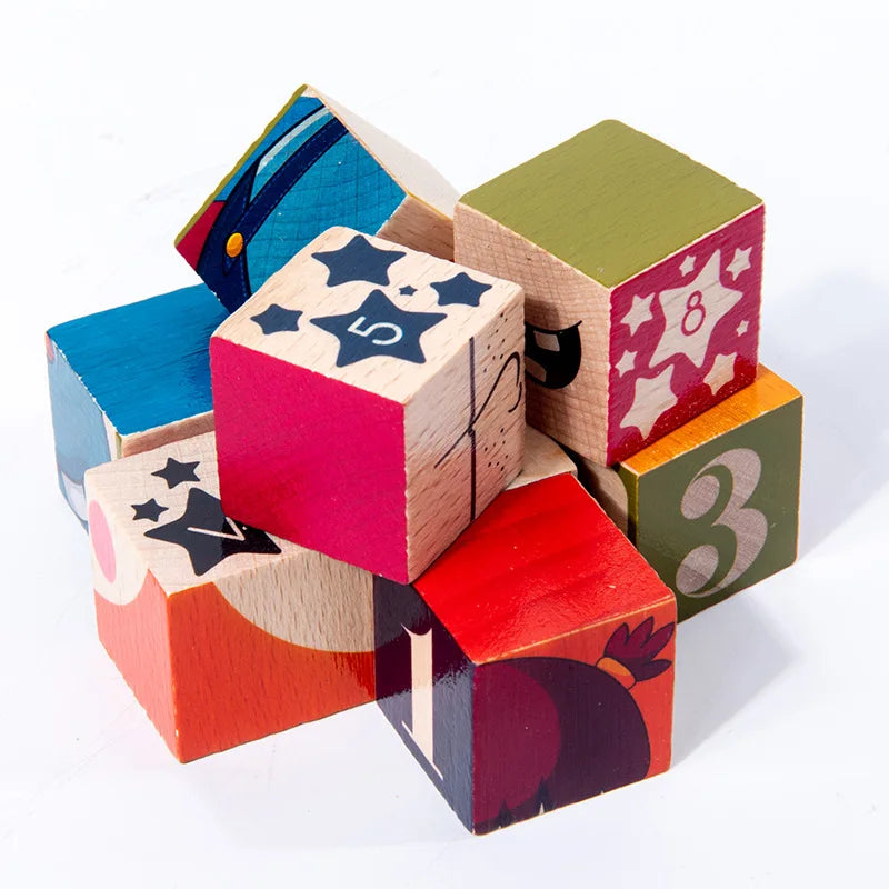 Wooden 3D Jigsaw Puzzle Building Blocks Set for Kids – Educational Toy for Hand-Eye Coordination and Cognitive Skills