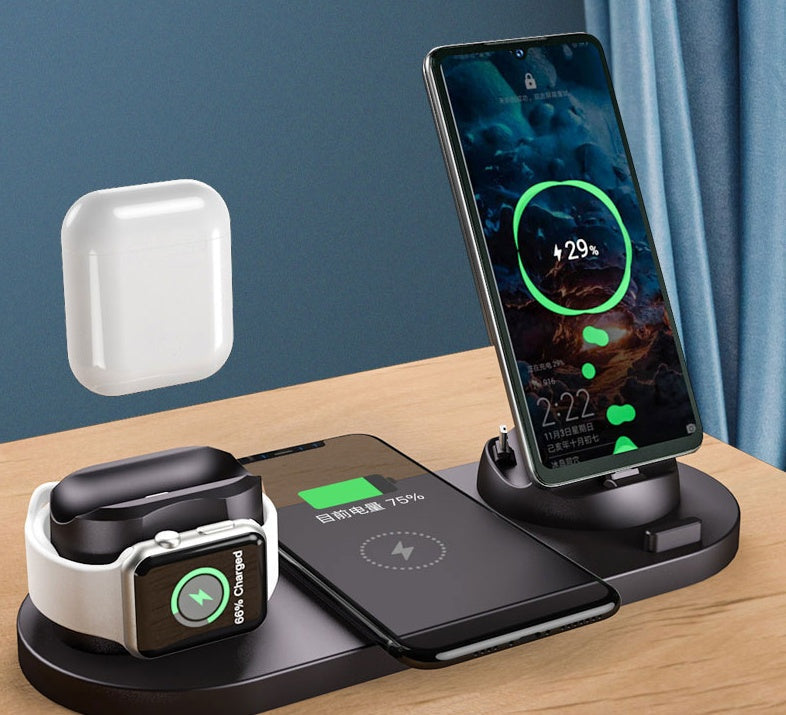 HKM-407891 Vertical Wireless Charging Stand with Indication Function - Fast 2000mA Charging