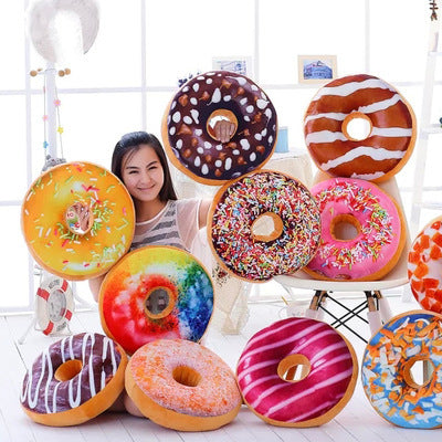 HKM-407955 Cartoon Donut Plush Pillow in Various Colors
