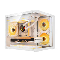 HKM-408019 Transparent Glass Side Desktop Chassis for ATX Motherboard - T13 Black & White Options
