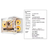 HKM-408019 Transparent Glass Side Desktop Chassis for ATX Motherboard - T13 Black & White Options