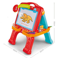 HKM-408403 3-in-1 Projector Painting Board Set for Kids - Erasable Black Board and White Board Drawing Tool