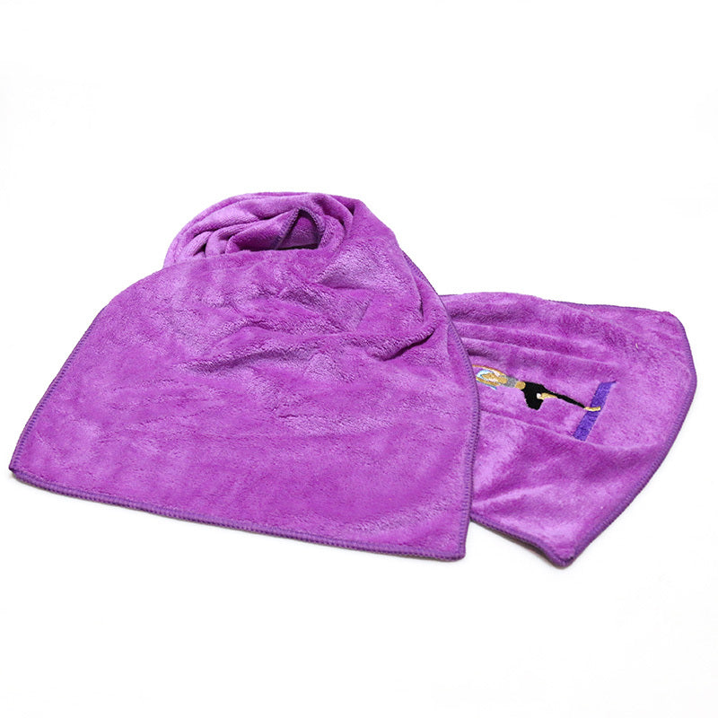 HKM-408403 Embroidered Microfiber Sports Towel - Quick-Dry, Lightweight and Highly Absorbent, 30x100 cm