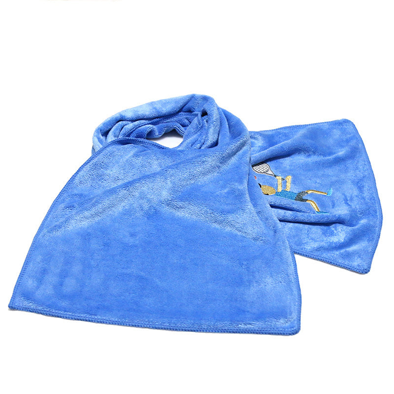 HKM-408403 Embroidered Microfiber Sports Towel - Quick-Dry, Lightweight and Highly Absorbent, 30x100 cm