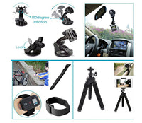 HKM-408403 Ultimate All-in-One Camera Accessory Kit with Suction Cup, Straps, Mounts, and Carrying Case
