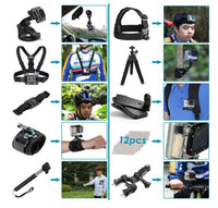 HKM-408403 Ultimate All-in-One Camera Accessory Kit with Suction Cup, Straps, Mounts, and Carrying Case