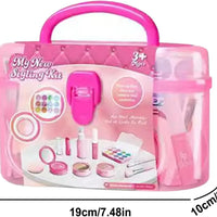 HKM-408467 Kids Washable Makeup Set - Eco-Friendly Cosmetic Toy for Ages 2-9, Colorful Mini Makeup Kit