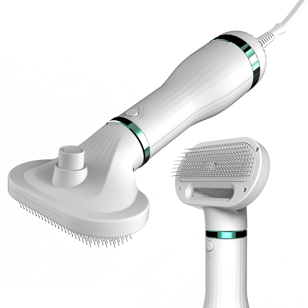 HKM-408531 Ergonomic Pet Comb Hair Dryer with Adjustable Heat and Easy Hair Removal
