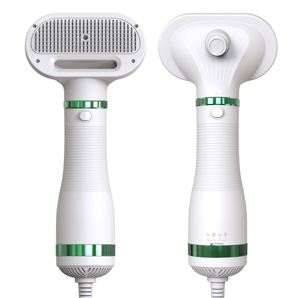 HKM-408531 Ergonomic Pet Comb Hair Dryer with Adjustable Heat and Easy Hair Removal