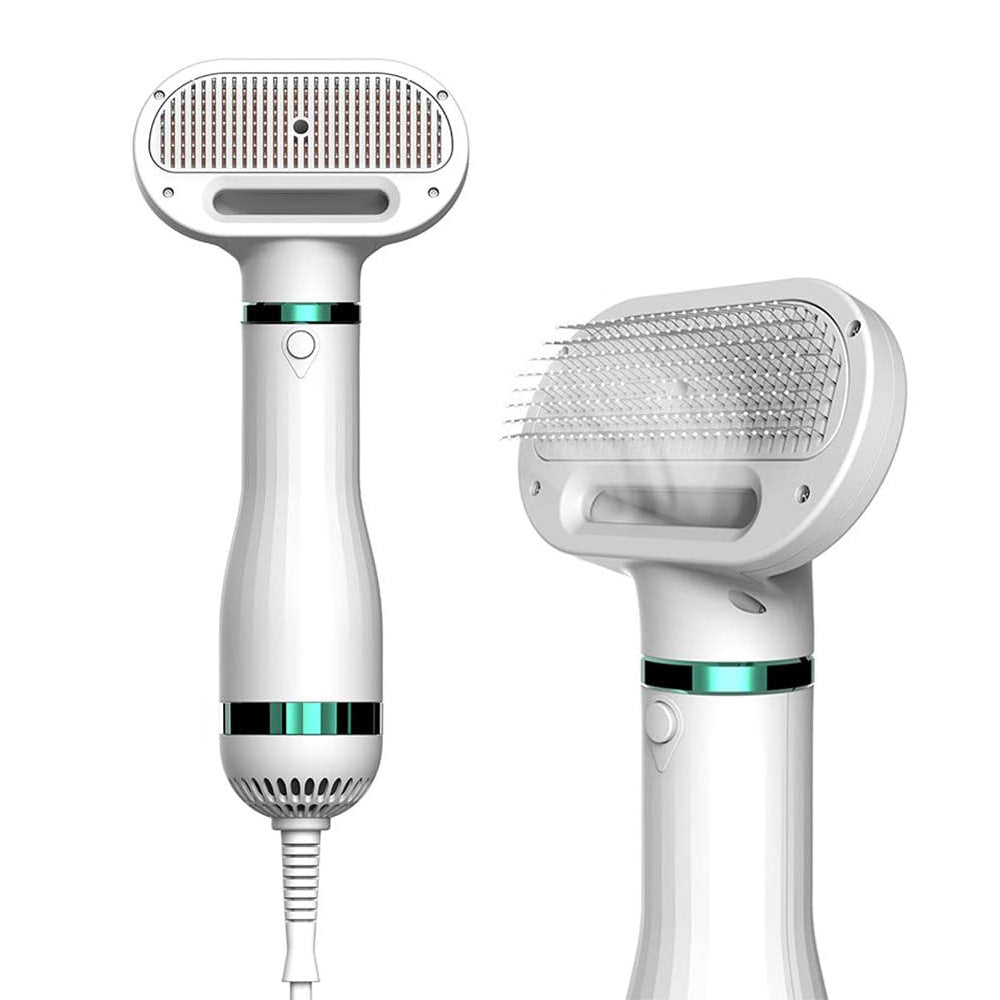 HKM-408531 Ergonomic Pet Comb Hair Dryer with Adjustable Heat and Easy Hair Removal