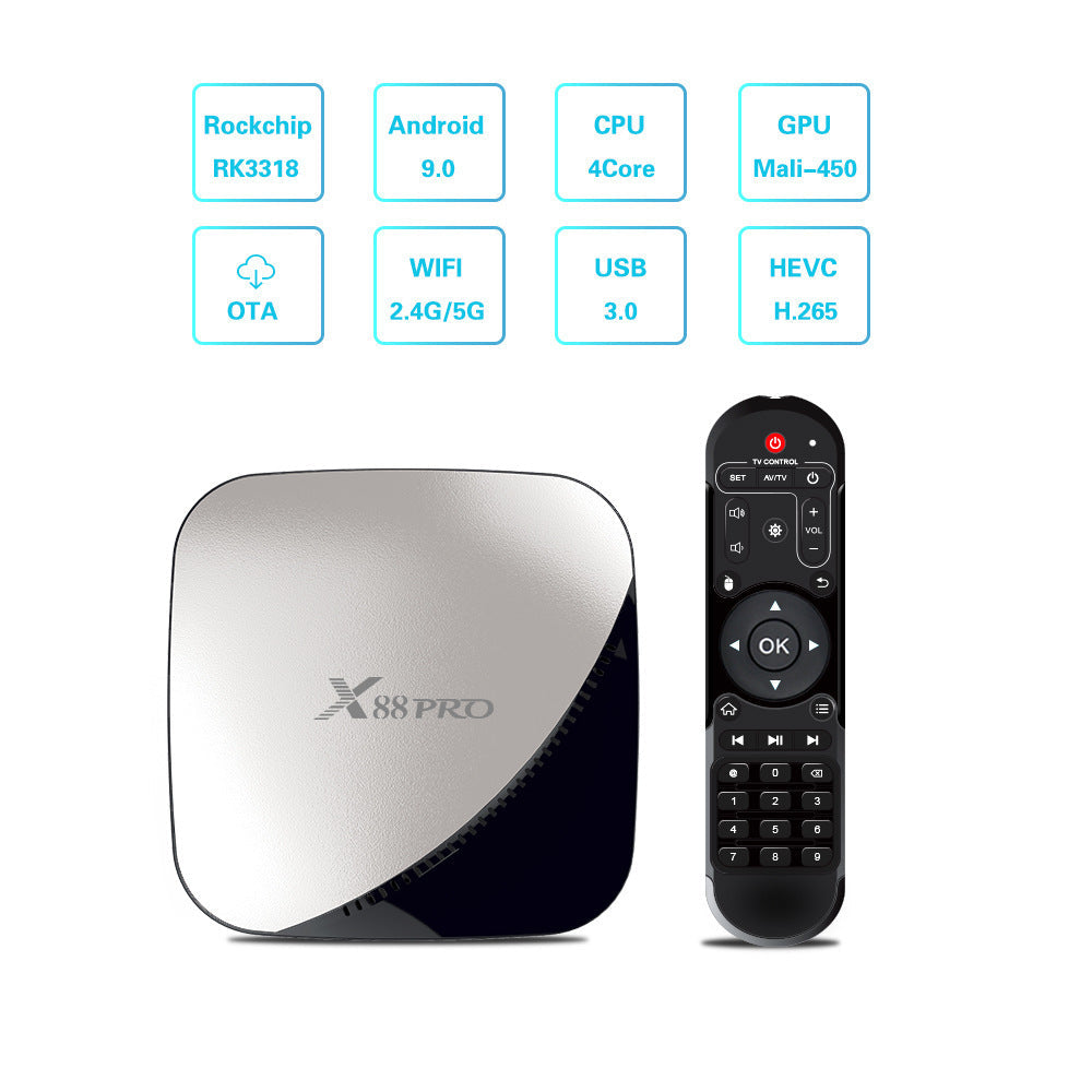 KTX-408531 X88 PRO Android Media Player with 16GB Storage and RK3318 Processor