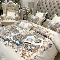 HKM-408595 Digital Printed Cotton Fitted Sheet Bedding Set in Multiple Styles and Sizes