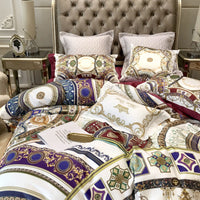 HKM-408595 Digital Printed Cotton Fitted Sheet Bedding Set in Multiple Styles and Sizes