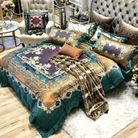 HKM-408595 Digital Printed Cotton Fitted Sheet Bedding Set in Multiple Styles and Sizes