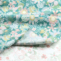 HKM-408659 Spring Colors Flower Pattern Cotton Fabric, 235cm x 50cm, 100% Cotton, Pastoral Design