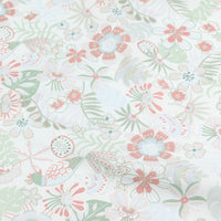 HKM-408659 Spring Colors Flower Pattern Cotton Fabric, 235cm x 50cm, 100% Cotton, Pastoral Design