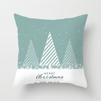 HKM-408787 European and American Christmas Snowflake Digital Printing Polyester Pillowcase 45x45 cm