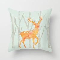 HKM-408787 European and American Christmas Snowflake Digital Printing Polyester Pillowcase 45x45 cm