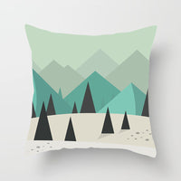 HKM-408787 European and American Christmas Snowflake Digital Printing Polyester Pillowcase 45x45 cm