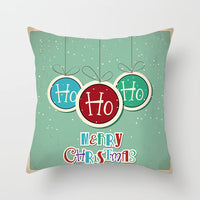 HKM-408787 European and American Christmas Snowflake Digital Printing Polyester Pillowcase 45x45 cm