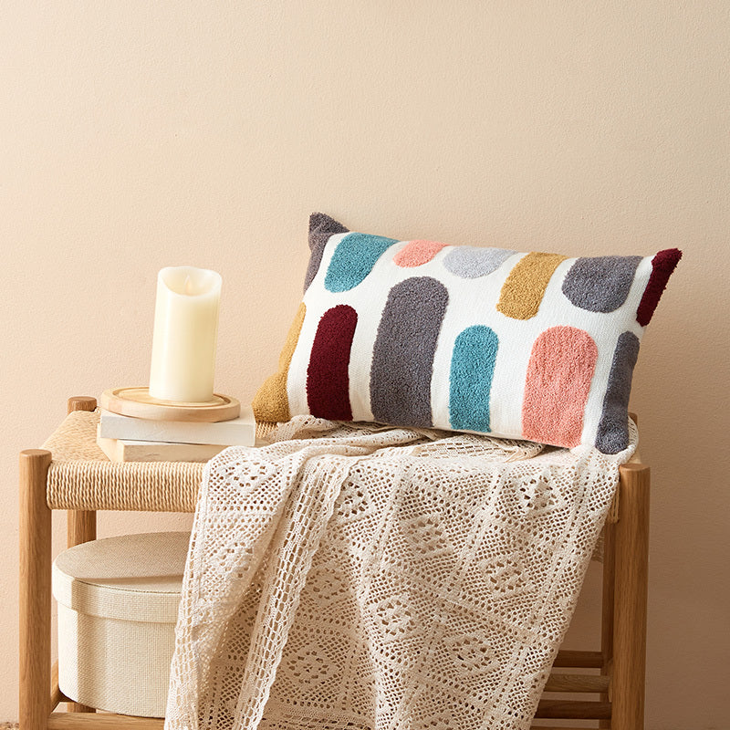 HKM-409107 Cotton Embroidered Cushion Cover for Home and Office Use