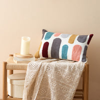 HKM-409107 Cotton Embroidered Cushion Cover for Home and Office Use