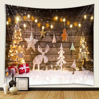 HKM-409107 Modern Rectangle Polyester Tapestry Wallcloth for Fireplace Background – Machine Washable Landscape Design