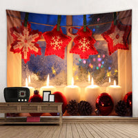 HKM-409107 Modern Rectangle Polyester Tapestry Wallcloth for Fireplace Background – Machine Washable Landscape Design