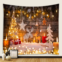 HKM-409107 Modern Rectangle Polyester Tapestry Wallcloth for Fireplace Background – Machine Washable Landscape Design