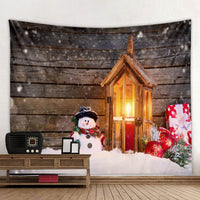HKM-409107 Modern Rectangle Polyester Tapestry Wallcloth for Fireplace Background – Machine Washable Landscape Design