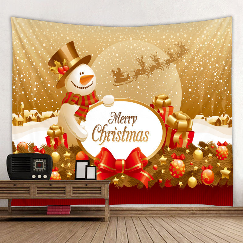 HKM-409107 Modern Rectangle Polyester Tapestry Wallcloth for Fireplace Background – Machine Washable Landscape Design