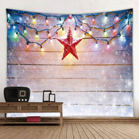 HKM-409107 Modern Rectangle Polyester Tapestry Wallcloth for Fireplace Background – Machine Washable Landscape Design