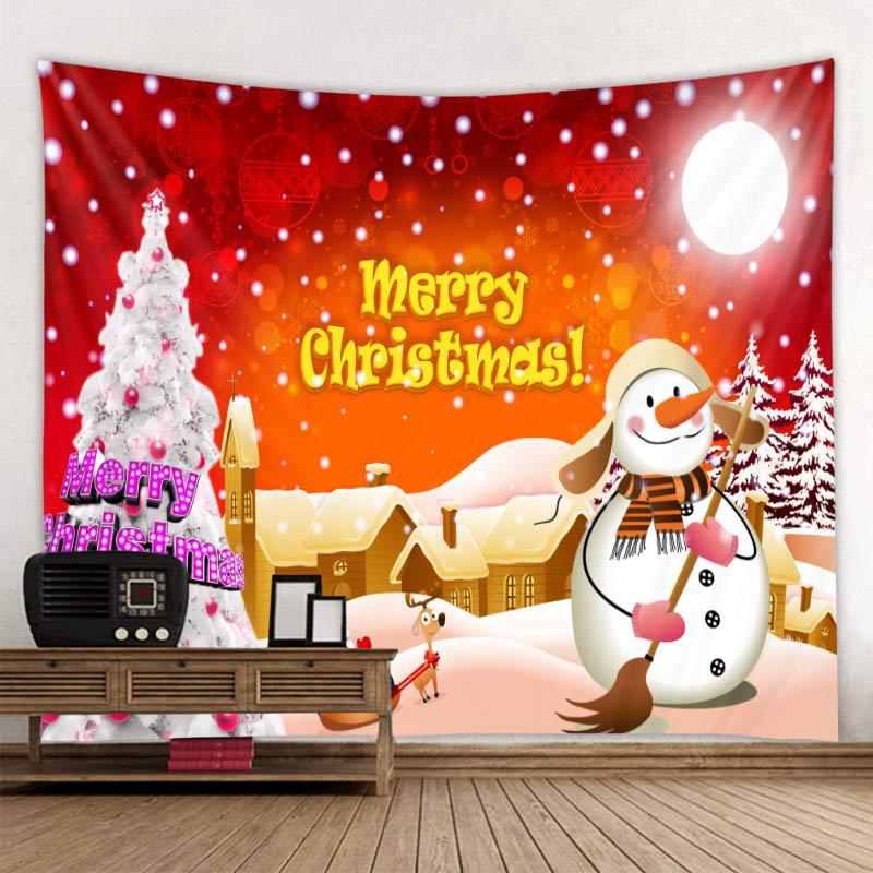 HKM-409107 Modern Rectangle Polyester Tapestry Wallcloth for Fireplace Background – Machine Washable Landscape Design