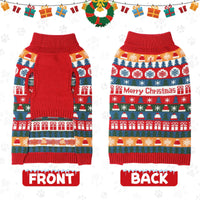 HKM-409235 Cozy Red Acrylic Sweater for Pets - Sizes S to XXL