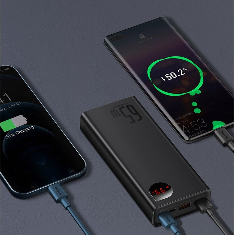 HKM-409235 High-Capacity 20000mAh PD Two-Way Fast Charging Power Bank, Alloy Shell, Compact Design