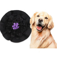 HKM-409299 Halloween-Themed Sniffing Pad for Dogs - Black Felt Cloth, Reduces Anxiety and Encourages Patience