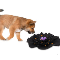 HKM-409299 Halloween-Themed Sniffing Pad for Dogs - Black Felt Cloth, Reduces Anxiety and Encourages Patience