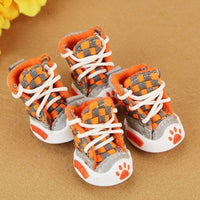 HKM-409299 Small Dog Non-slip Shoes - Warm and Comfortable, Available in Red, Green, and Orange