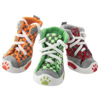 HKM-409299 Small Dog Non-slip Shoes - Warm and Comfortable, Available in Red, Green, and Orange
