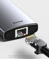 HKM-409363 5-in-1 Type-C Hub Docking Station with HDMI & USB 3.0 Adapters in Space Gray