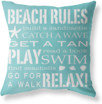 HKM-409363 Ocean Landscape Linen Pillowcase - 45x45cm Blue Cushion Cover for Bedroom Decor