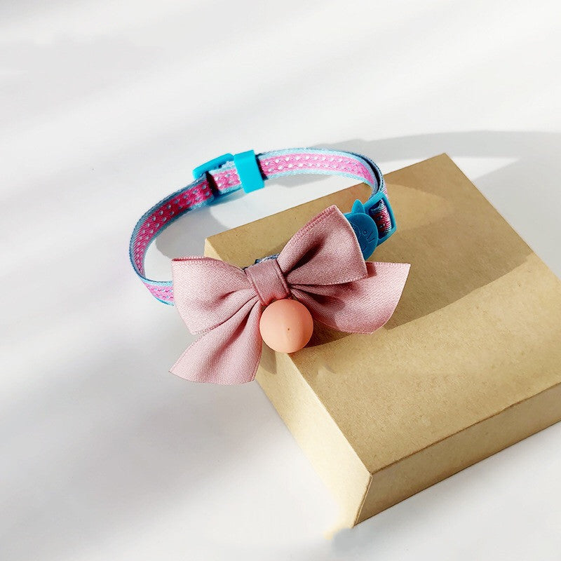 HKM-409491 Adjustable Cat Bow Tie Collar with Bell in Multiple Colors