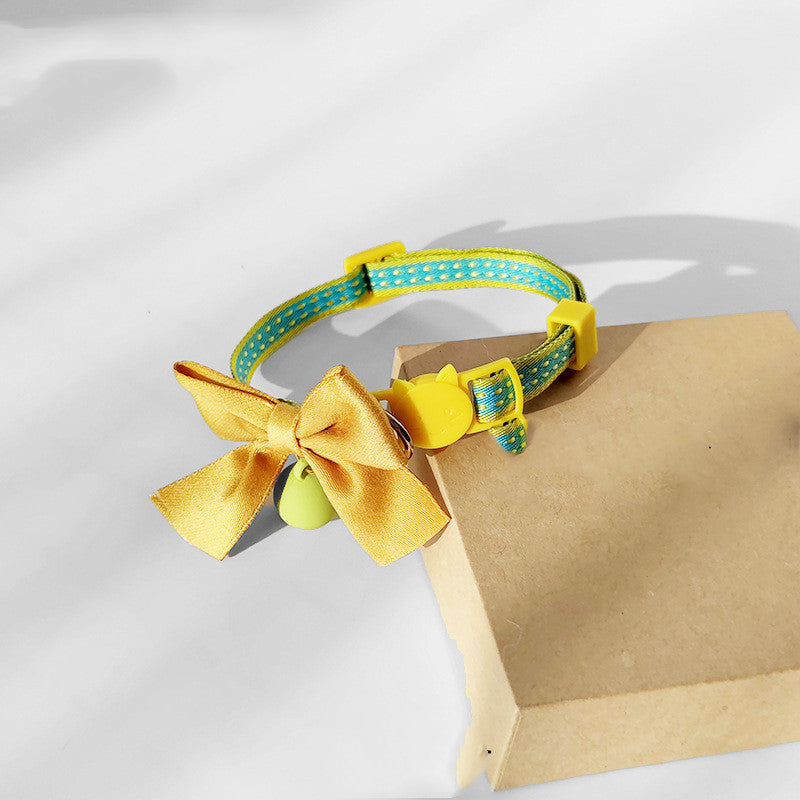 HKM-409491 Adjustable Cat Bow Tie Collar with Bell in Multiple Colors