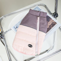 HKM-409491 Cotton Zipper Vest for Dogs in Yellow, Blue, and Pink - Sizes S to XXL
