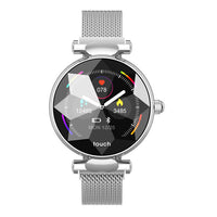 HKM-409491 Steel Band Bracelet with Heart Rate and Blood Pressure Monitor, Compatible with iOS and Android, 1.04-inch Display